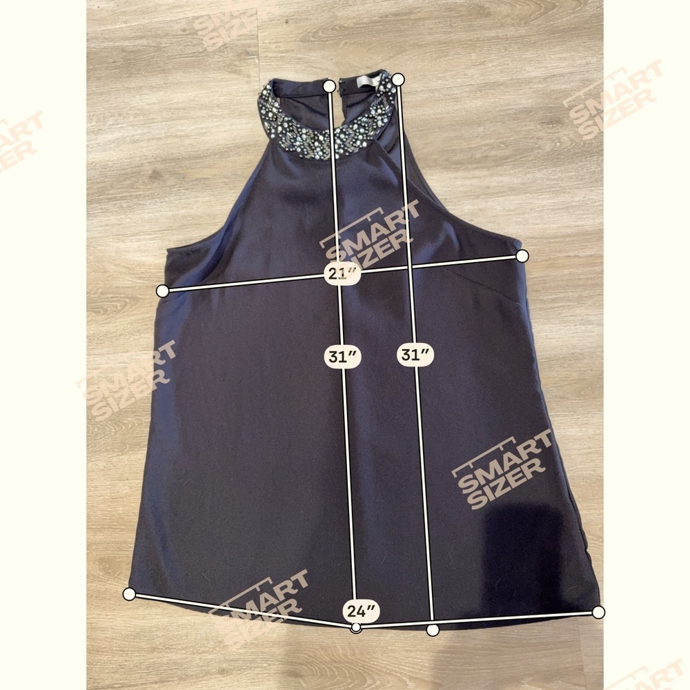 WD.NY BEADED NECK HALTER TUNIC. SIZE. XL - Picture 5 of 8